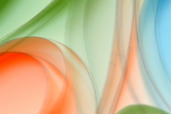 Flexibility concept art with flowing shapes